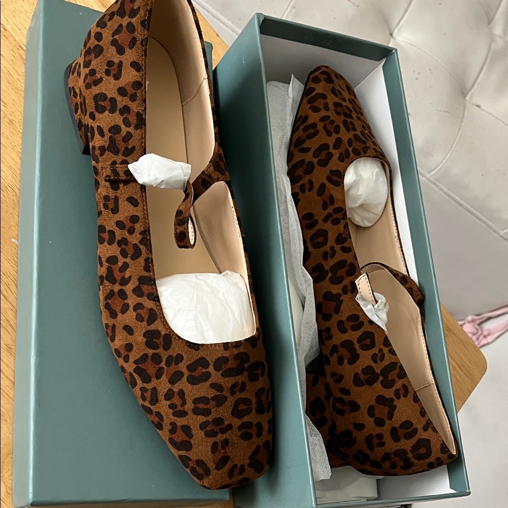 Leopard Print Brown Women's Loafers